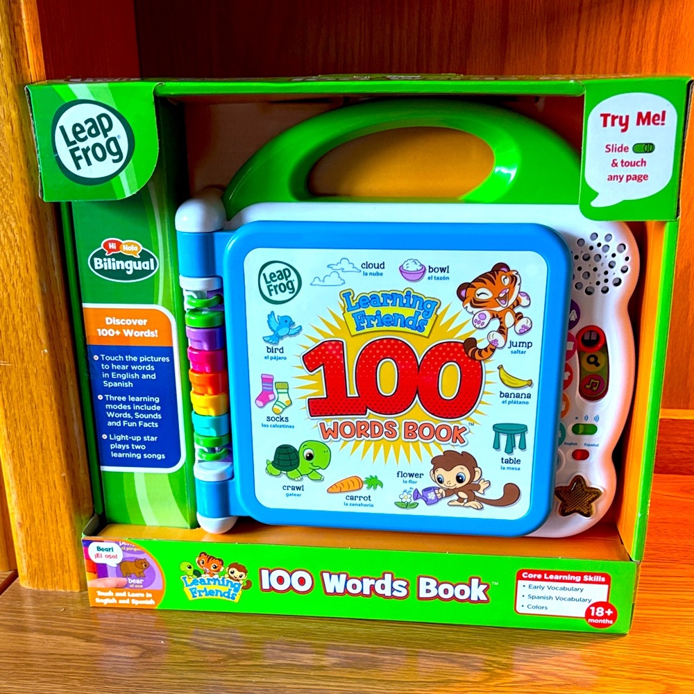 Leap Frog Learning Friends 100 Words Book Ages 18+ Months NWT